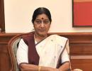 Sushma Swaraj arrives in Dhaka