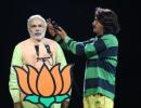 Modi on revolving stage at Madison Square Garden