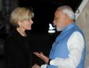 Modi arrives in Canberra, to hold talks with Abbott on Tuesday