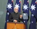 'Rockstar' Modi charms Australian media