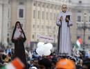 Pope confers sainthood on father and nun from Kerala