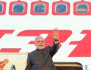 PM Modi arrives in Frankfurt on his way home