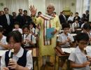 Modi plays flute, narrates story of Lord Krishna at Japanese school