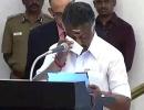 Tamil Nadu's new CM, colleagues break down during swearing-in