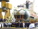 Much-delayed Scorpene submarine finally hits the sea