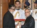 PHOTOS: Amitabh, Prince Aga Khan receive Padma Vibhushan