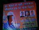 Modi's posters torn up in Gaya, replaced with Nitish's