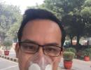 Wearing a mask to Parliament, this Congress lawmaker made a statement