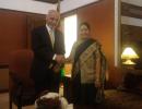 Swaraj calls on Afghan Prez; meets Kyrgyz, Iranian counterparts