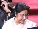 Opposition drowns out Sushma Swaraj's statement on Pakistan visit