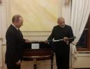 Putin gifts Modi 18th century sword and Bapu's handwritten notes