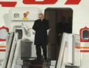 Why did Modi switch planes in Moscow?