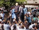 Surat diamond baron takes out procession of Modi's suit