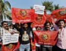 Tamils protest against Salman Khan outside his home