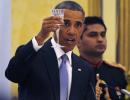 At Rashtrapati Bhavan, Obama raises a toast to Indo-US 'dosti'