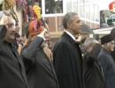 Row over Ansari not saluting when national anthem played out