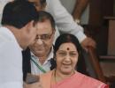 In a tweet, Sushma promises to expose Congress leader in Parliament