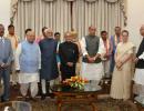 President Pranab Mukherjee hosts dinner to mark 3 years in office