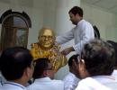 In Ambedkar's birth place, Rahul pays tribute to Dalit icon