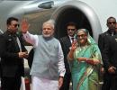 In Dhaka, Hasina breaks protocol, receives Modi at airport