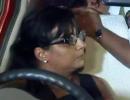 Caught drink-driving Mumbai woman locks herself inside car