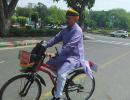 Unfazed by ridicule, this MP continues to cycle to Parliament