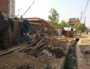 Was this slum razed because of Akhilesh Yadav?