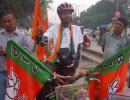 The handicapped cyclist who campaigns for Modi