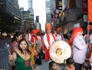 Dhol baaje: A desi welcome for PM Modi in New York