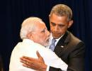 He gives PM a warm hug, calls him Narendra