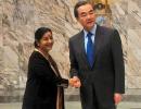 Sushma talks tough with China on Azhar; slams double standards on terror