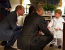 Obamas join Wills, Kate for dinner... and Prince George didn't want to miss out