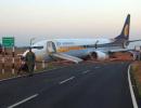 PHOTOS: Jet Airways flight skids off runway at Goa, 12 passengers injured