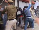 Students protest cop thrashing; Delhi top cop preaches on Twitter