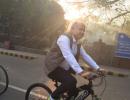 SPOTTED! Delhi Deputy CM cycling during odd-even plan