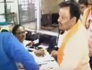 Caught on camera: Shiv Sena leader, friend slap bank employee