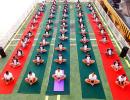 PIX: Yoga on high seas and difficult terrain