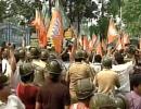 BJP protests outside Mamata's residence against attack on Roopa Ganguly