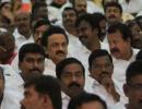 Stalin pushed to back rows at Jaya swearing-in, Karunanidhi livid