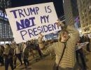 'NOT MY PRESIDENT' protests rage on in US