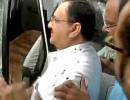 Bhopal's AIIMS medicos throw ink on Health Minister Nadda