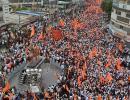 Maratha community holds silent march in Pune