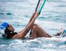 Gone with the wind: 'Chill' Obama kite-surfs with Richard Branson