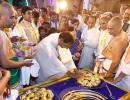 KCR's thanksgiving: Gold worth Rs 5 crore for gods