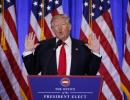 In 1st presser, Trump calls Russia dossier 'phony stuff'