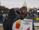 PHOTOS: Protests mark the start of Trump's presidency