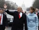 PIX: Trump walks in inaugural parade amid protests