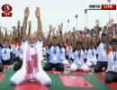 PHOTOS: Netas bend and twist for Yoga Day