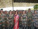 Sitharaman visits forward areas along LoC in Kashmir