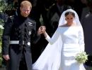 Lace, diamond treat as Meghan's wedding gown goes on display